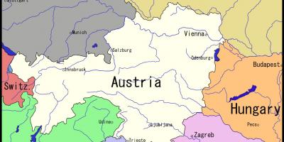 Viyana harita ve çevresi