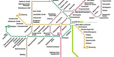 Viyana havaalanı, tren istasyonu haritası