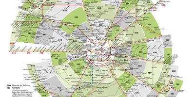 Viyana haritası ulaşım bölgeleri