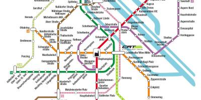 Cat şehir Havalimanı treni Viyana Haritayı göster
