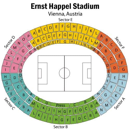 Ernst happel Stadyumu haritası