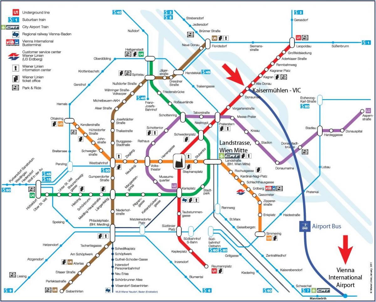 Wien otobüs harita