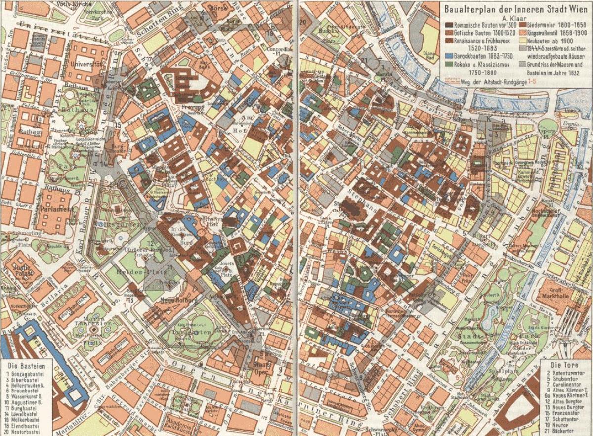 Viyana Eski Şehir haritası