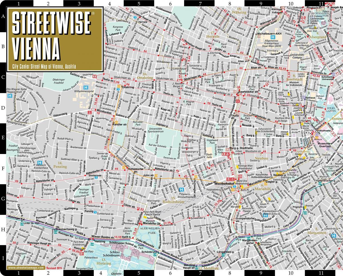 Viyana, Avusturya city sokak haritası 
