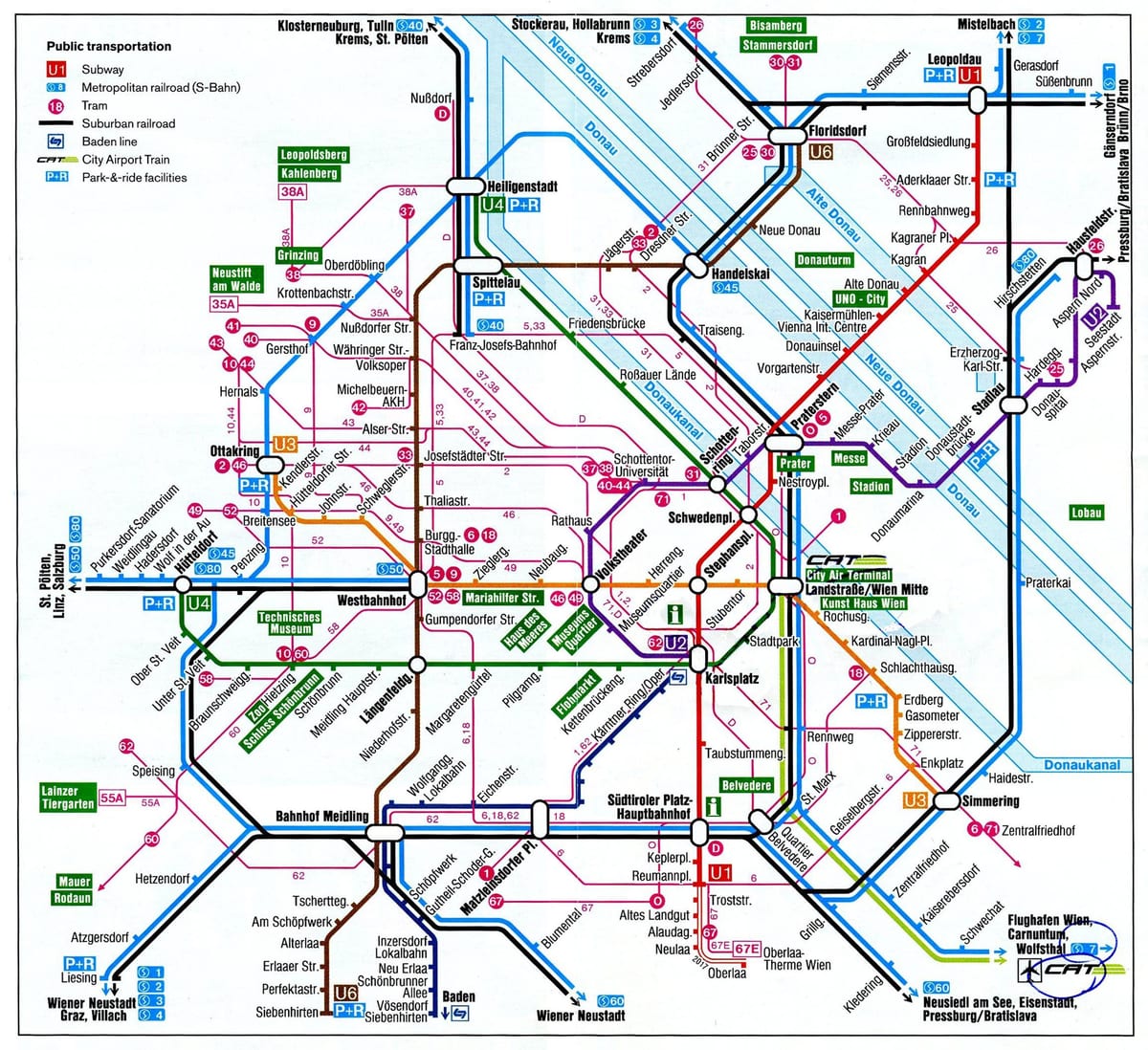 Viyana haritası Avusturya tren