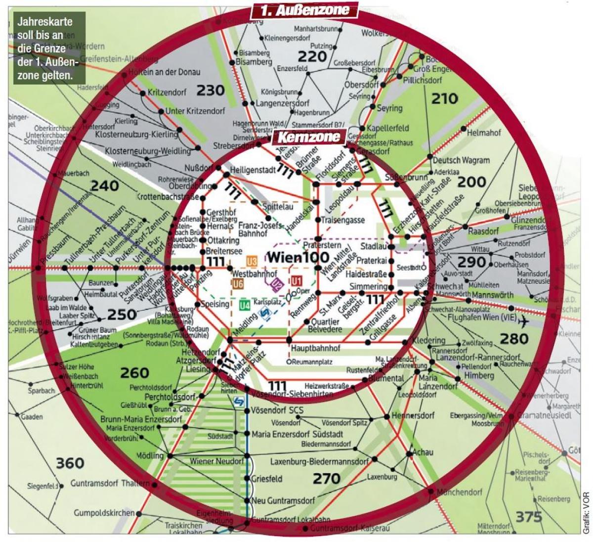 Зоны можно. Зоны метро в Вене. Транспортная зона. Зоны транспорта в Вене. Вена зоны транспорта на карте.