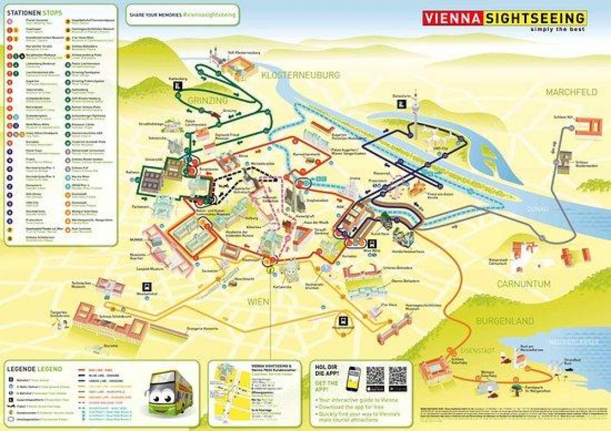 Viyana gezi otobüs haritası 