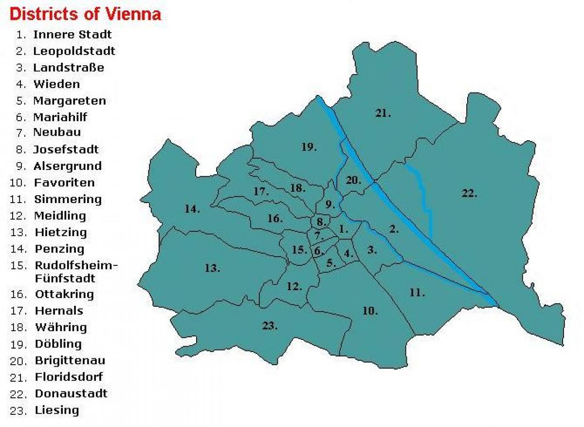 Wien ilçeleri göster