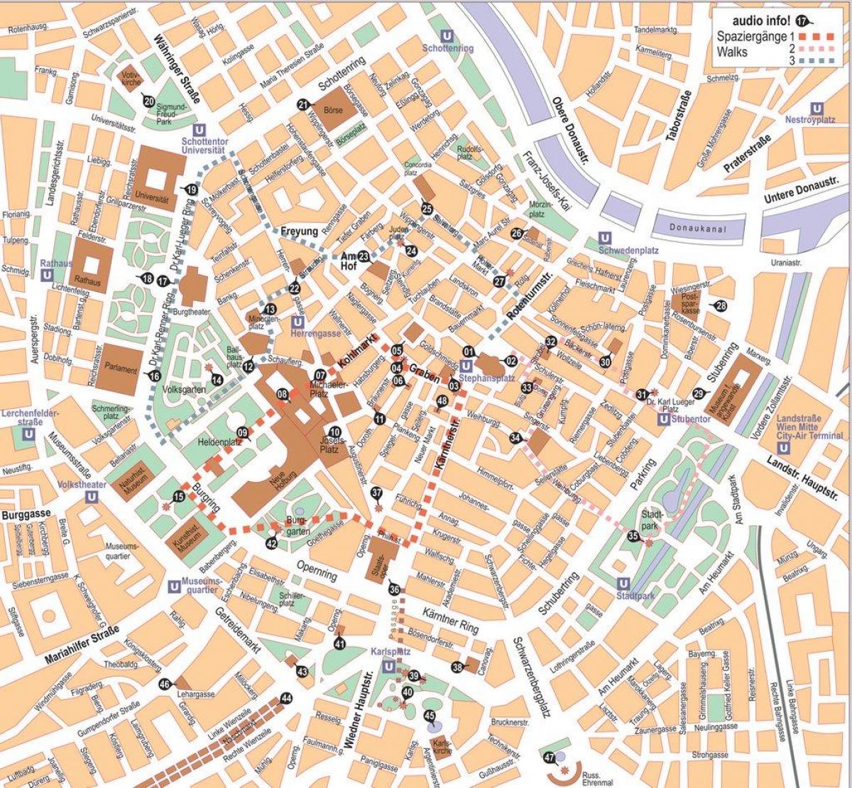 Viyana merkezi haritası 