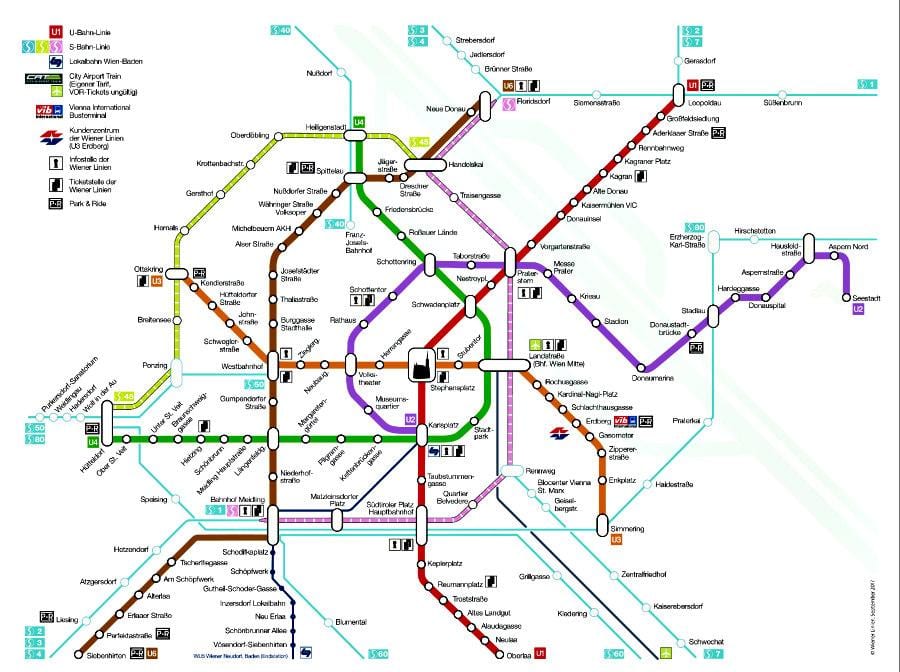 Viyana metro İstasyonu haritası