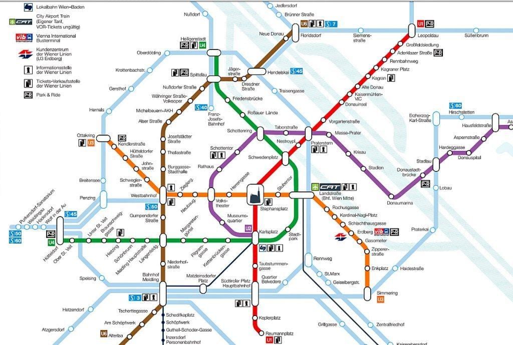 Viyana metro haritası