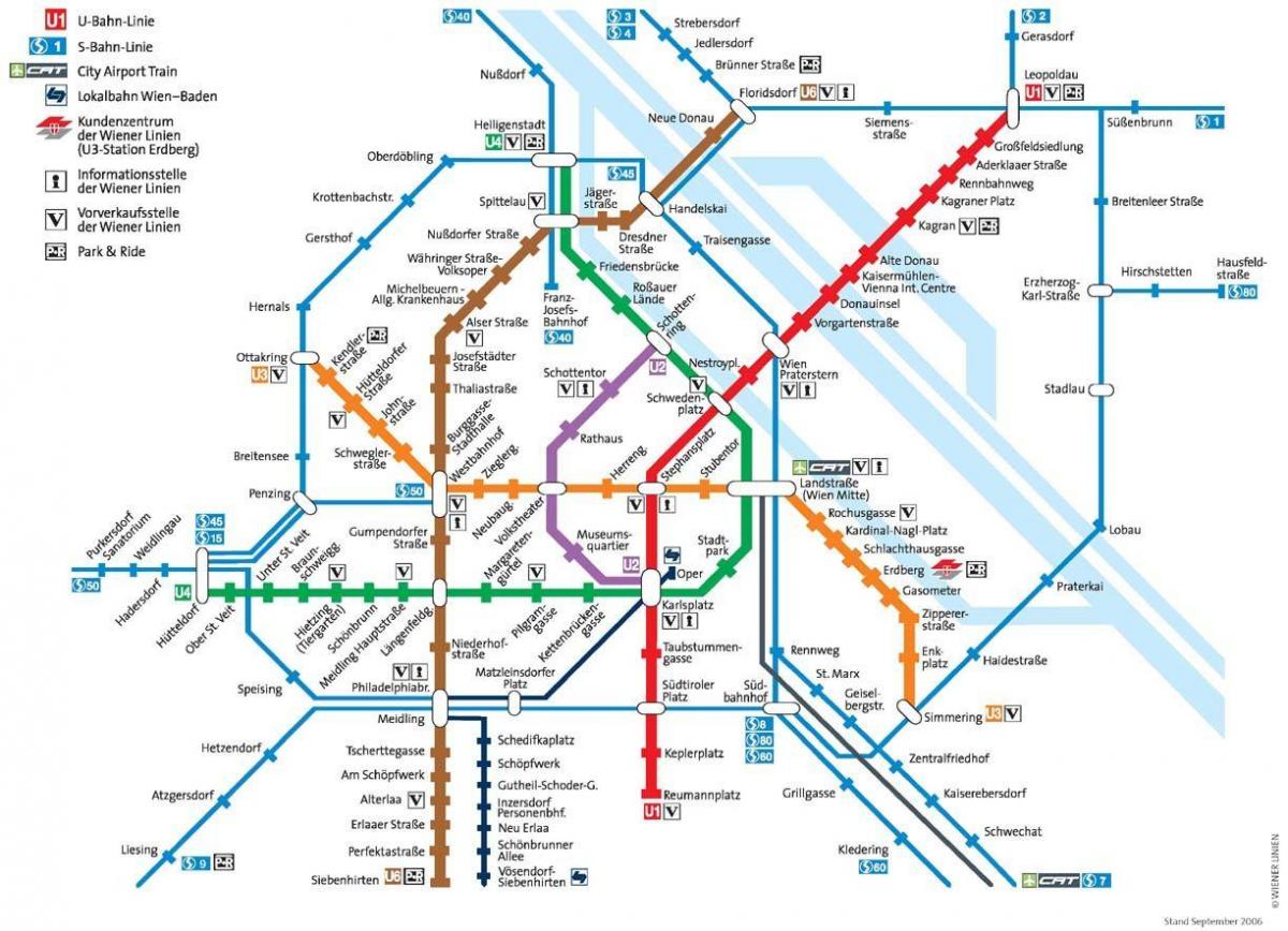 Avusturya Viyana metro haritası