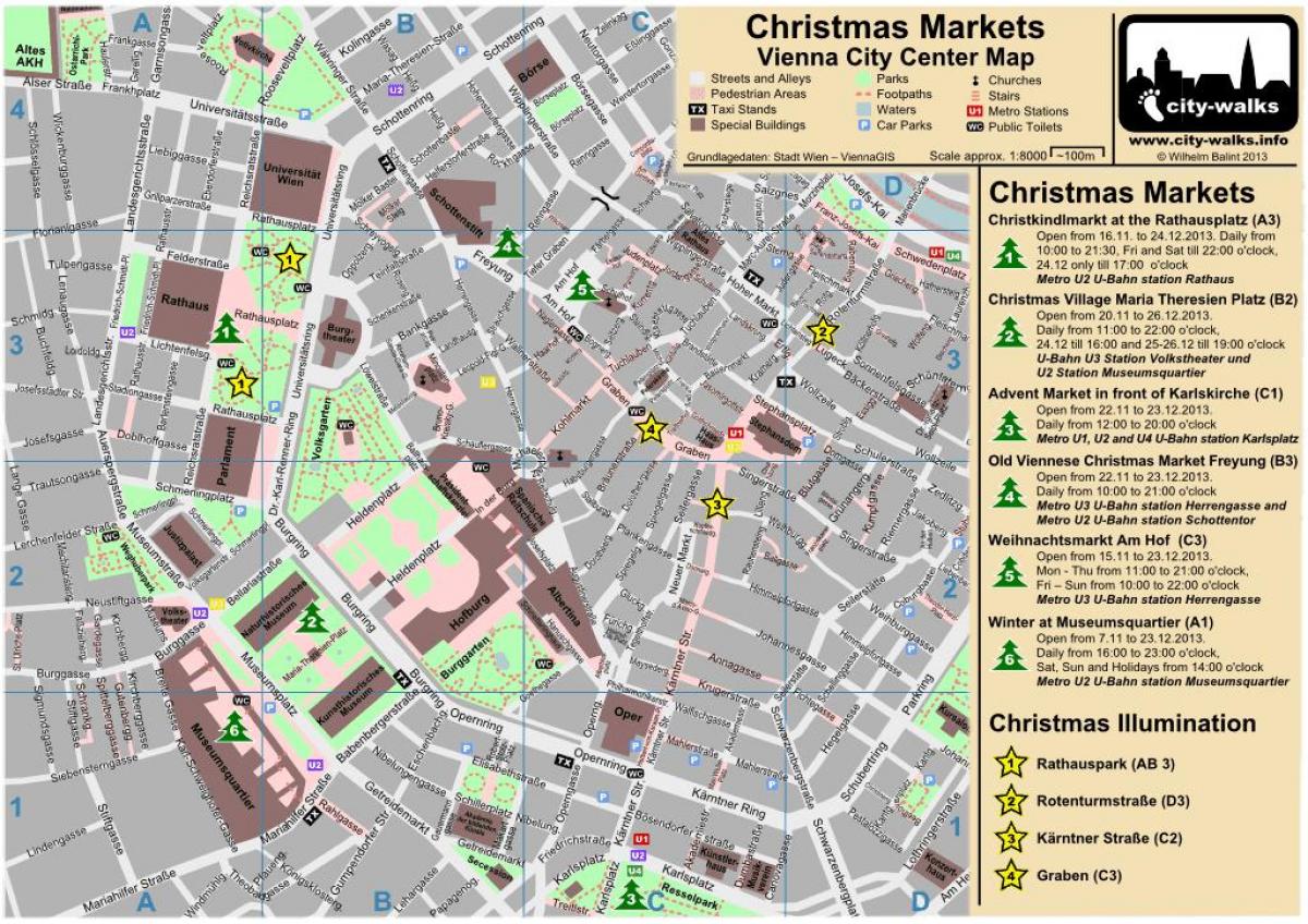 Viyana harita Noel pazarı