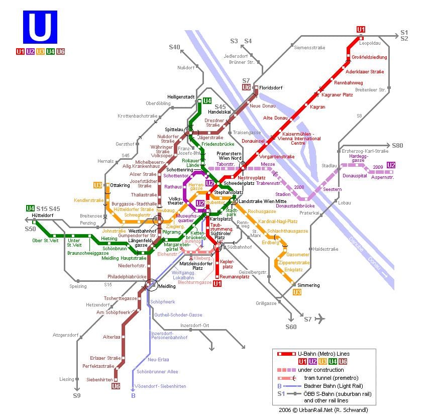 Viyana tramvay haritası 