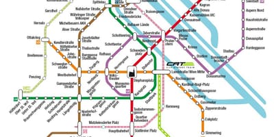 Cat şehir Havalimanı treni Viyana Haritayı göster