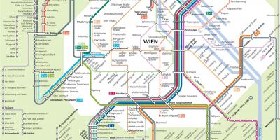 Viyana şehir ulaşım haritası